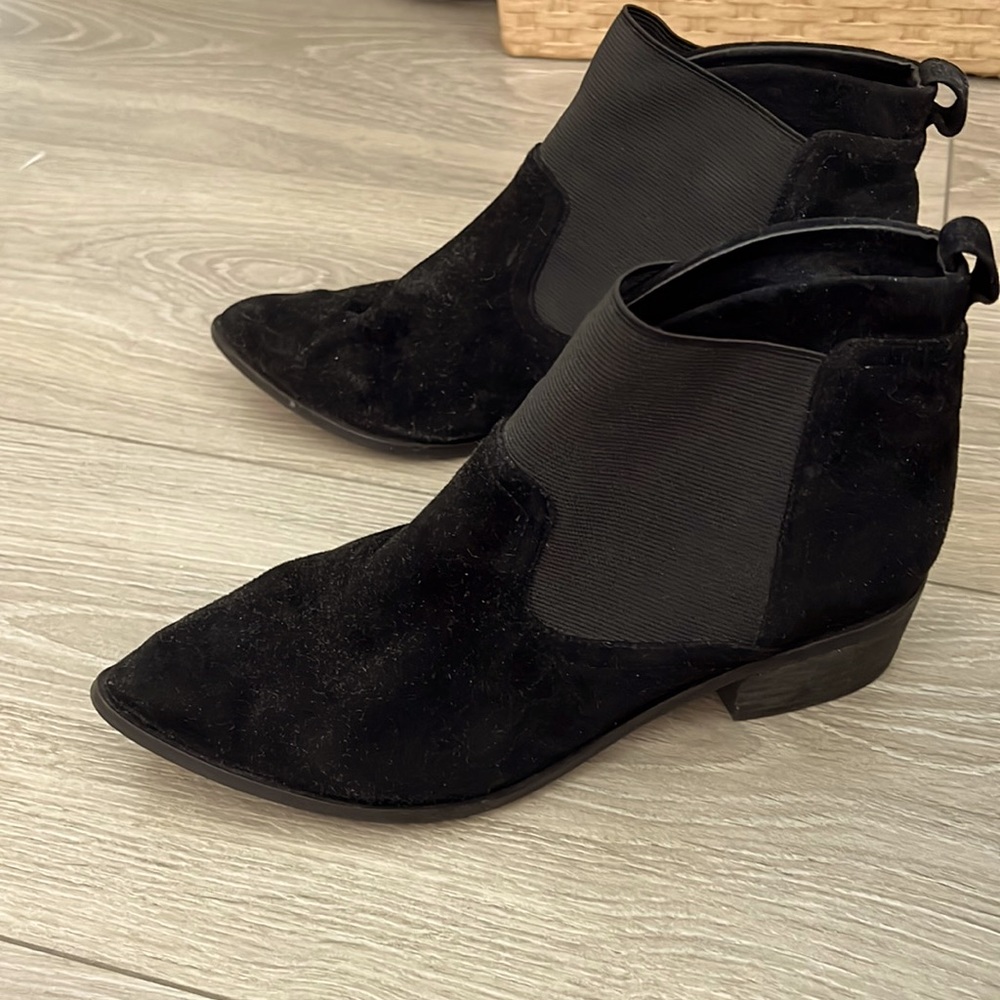 Size 6.5 real sued booties. Never worn